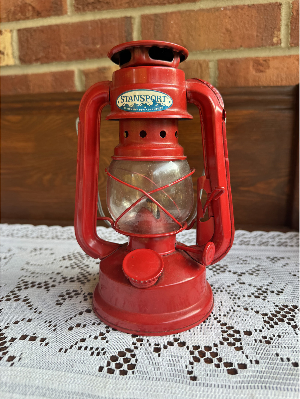 Vintage Stansport Red Kerosene Lantern